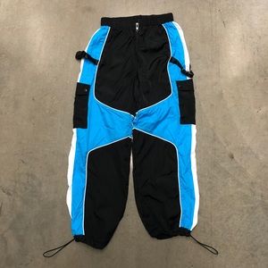 Dolls Kill Poster Grl Women’s Parachute Nylon Rave Style Cargo Pants Size Large